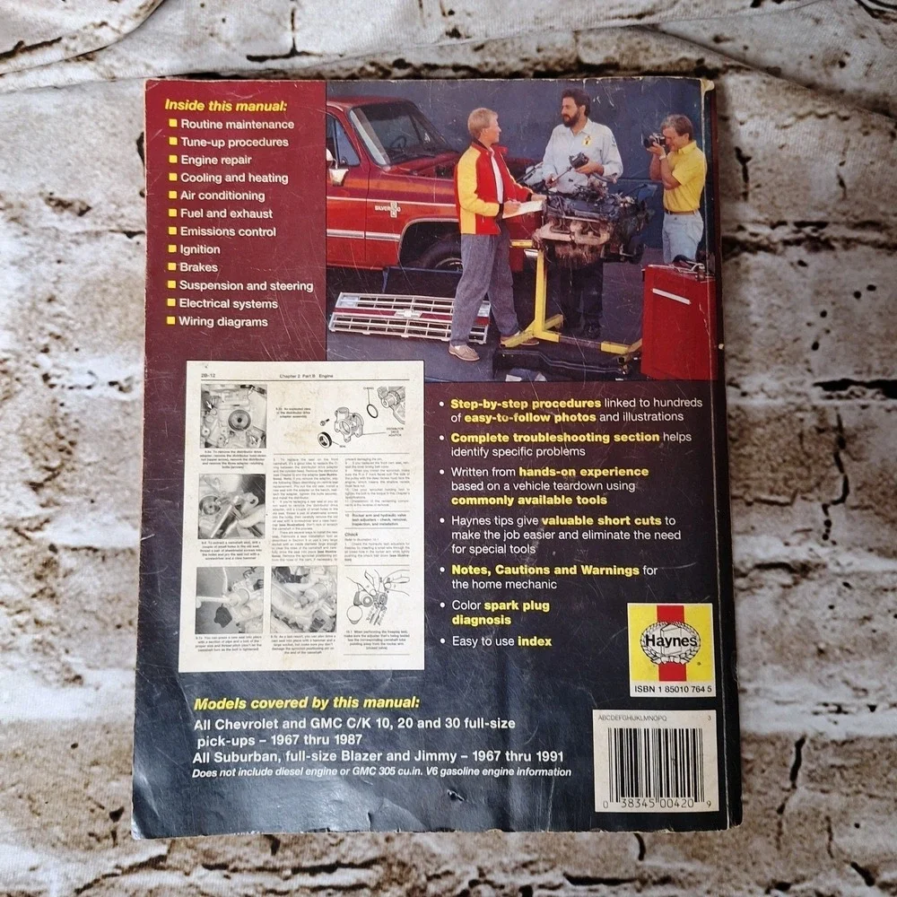 Chevrolet & GMC Pick-Ups Haynes Repair Manual 24064 complete teardown & rebuild